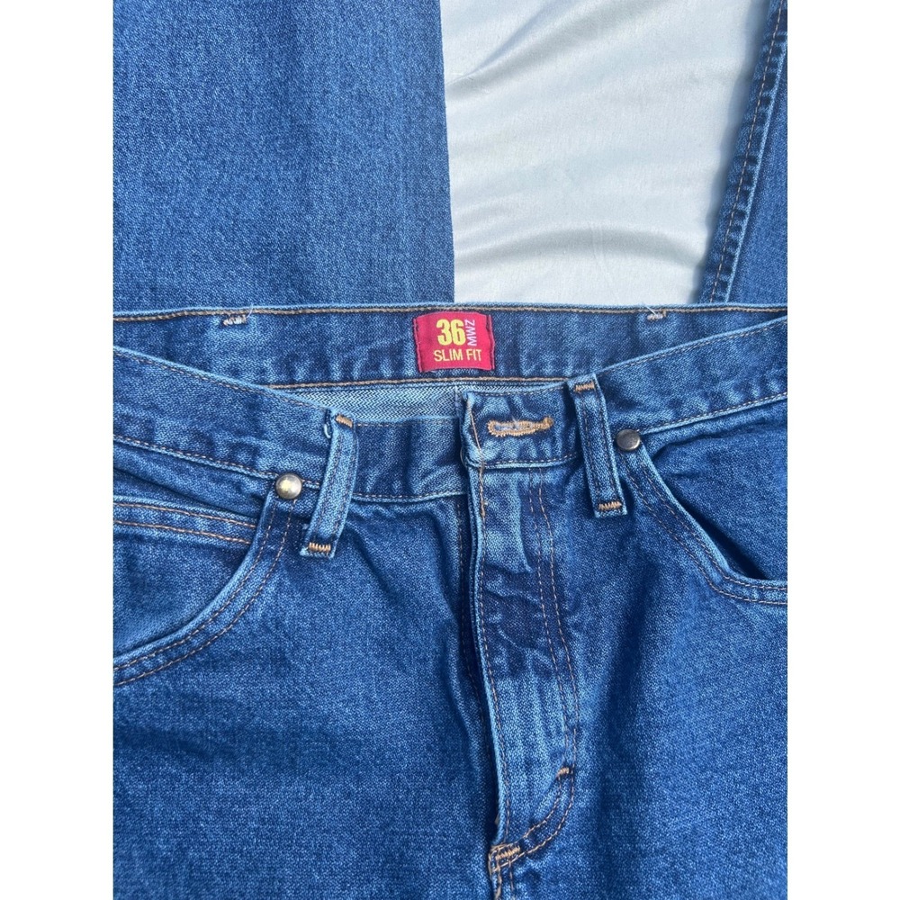 Wrangler‎ Cowboy Cut Jeans Straight Leg Western Workwear Blue Denim Men 30x32